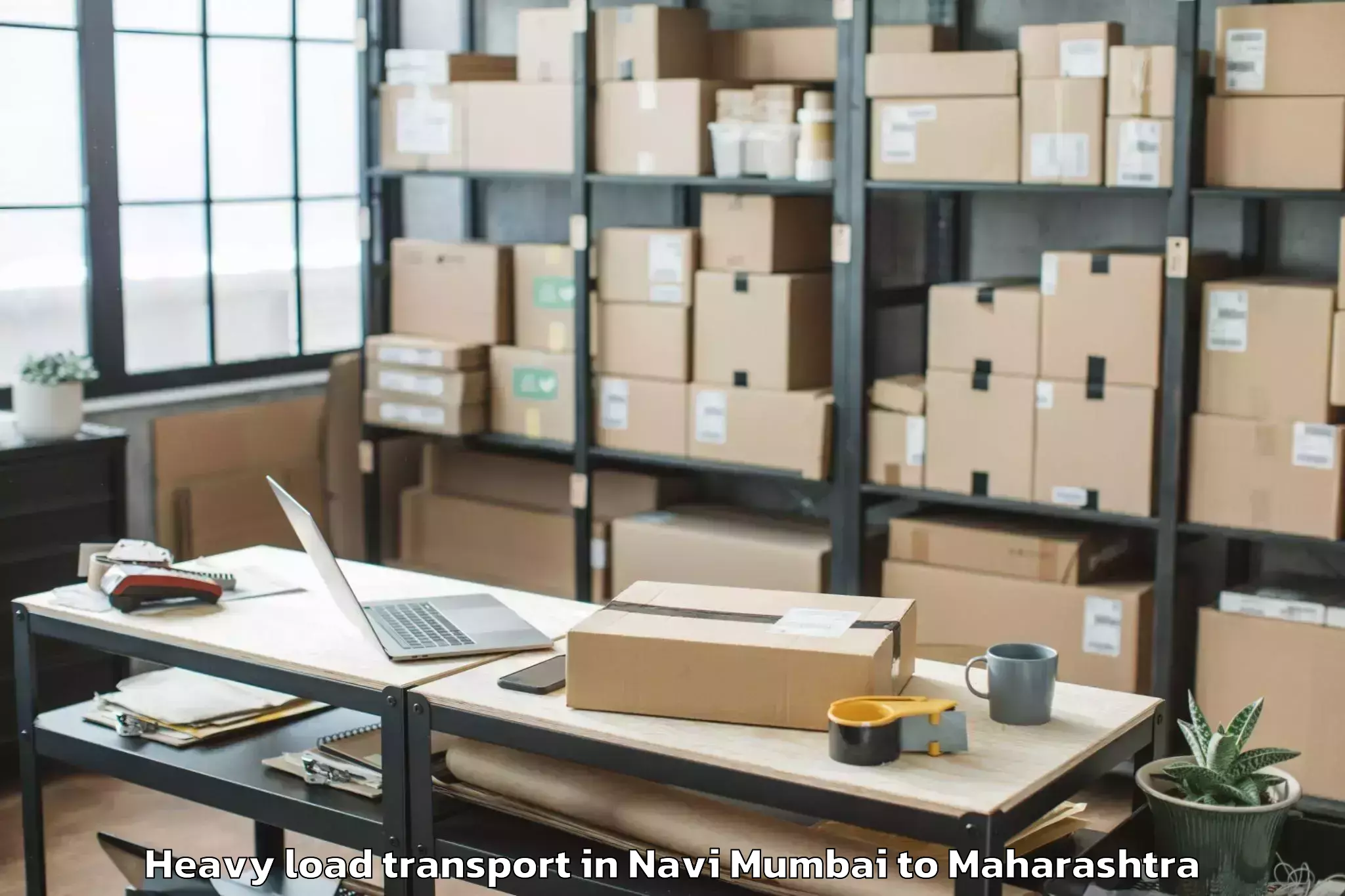 Top Navi Mumbai to Naigaon Khairgaon Heavy Load Transport Available